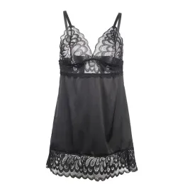 SUBBLIME - BABYDOLL CON PETTO STAMPA FLOREALE NERO S-M