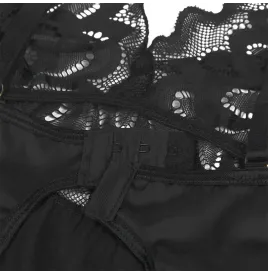 SUBBLIME - BABYDOLL CON PETTO STAMPA FLOREALE NERO S-M