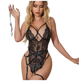 SUBBLIME - LACE BODY POLICE COSTUME BLACK S-M