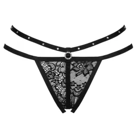 LIVCO CORSETTI FASHION - NOMADE TANGA CROTCHLESS NEGRO L-XL