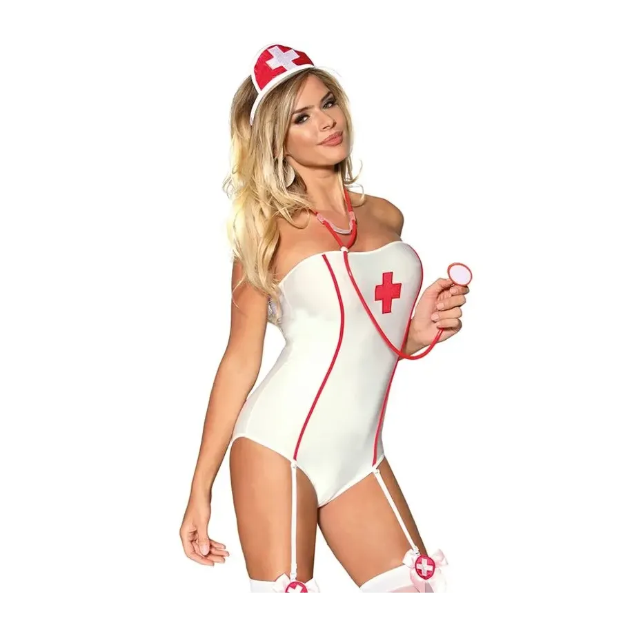 SUBBLIME - COSTUME DINFIRMIÈRE SEXY AVEC TEDDY S-M SUBBLIME - COSTUME DINFIRMIÈRE SEXY AVEC TEDDY S-M