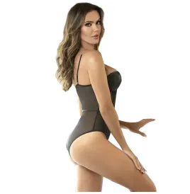 SUBBLIME - BODY CON BRETELLE A CATENA NERA S-M