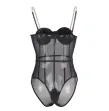 SUBBLIME - BODY CON BRETELLE A CATENA NERA S-M SUBBLIME - BODY CON BRETELLE A CATENA NERA S-M