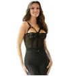 SUBBLIME - TEDDY WITH GARTER STRAP DETAIL CHEST BLACK S-M SUBBLIME - TEDDY WITH GARTER STRAP DETAIL CHEST BLACK S-M