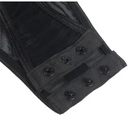 SUBBLIME - TEDDY WITH GARTER STRAP DETAIL CHEST BLACK S-M