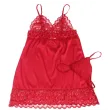 SUBBLIME - BABYDOLL EN SATIN AVEC DENTELLE ROUGE S-M SUBBLIME - BABYDOLL EN SATIN AVEC DENTELLE ROUGE S-M