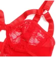 SUBBLIME - TEDDY WITH GARTER WITH LACE DETAIL AND STRIPS RED S-M SUBBLIME - TEDDY WITH GARTER WITH LACE DETAIL AND STRIPS RED S-M