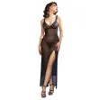 CHILIROSE - CR 4723 LONG BABYDOLL and THONG BLACK S CHILIROSE - CR 4723 LONG BABYDOLL and THONG BLACK S