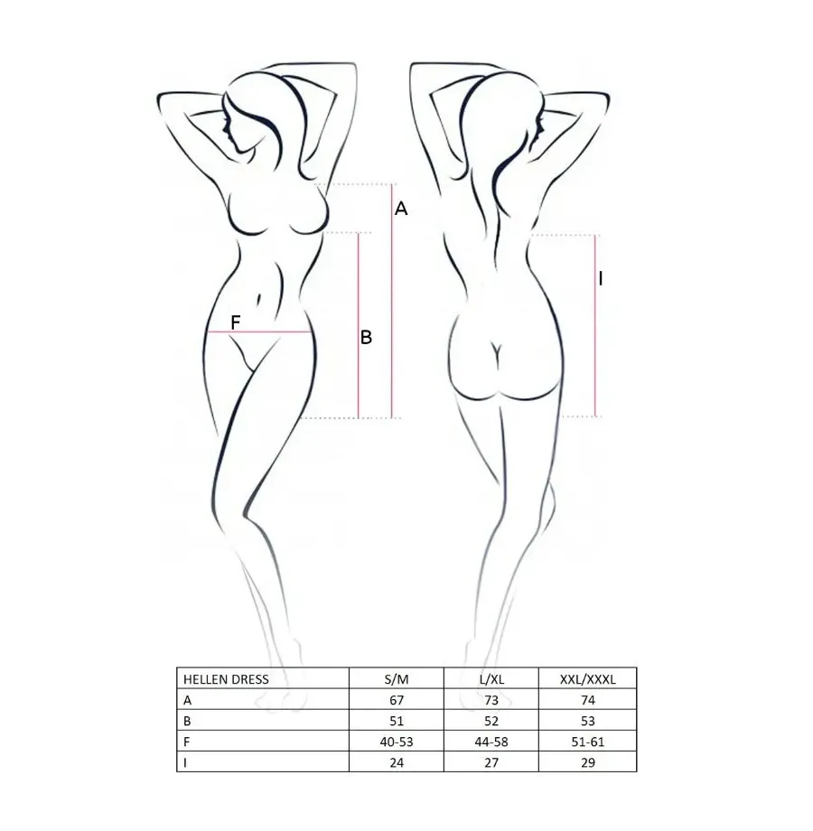 PASSION - WOMAN HELLEN KLEID UND TANGA GRÖSSE S-M PASSION - WOMAN HELLEN KLEID UND TANGA GRÖSSE S-M