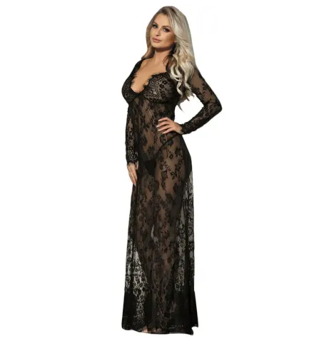 SUBBLIME - VESTIDO LARGO MANGA LARGA S-M