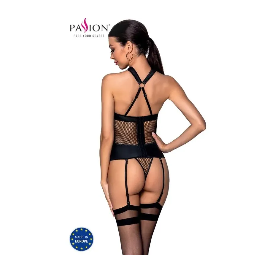 PASSION - AMANDA CORSET EN CUIR ÉCOLOGIQUE S-M PASSION - AMANDA CORSET EN CUIR ÉCOLOGIQUE S-M