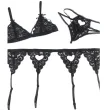 SUBBLIME - SET THREE PIECES SET BRA GARTER BELT THONG S-M SUBBLIME - SET THREE PIECES SET BRA GARTER BELT THONG S-M