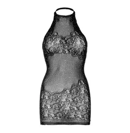 LEG AVENUE - STRASS NECKHOLDER-MINIKLEID, EINHEITSGRößE- SCHWARZ