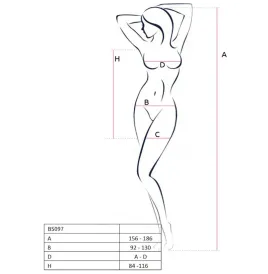 PASSION - BS097 BODYSTOCKING NOIR TAILLE UNIQUE
