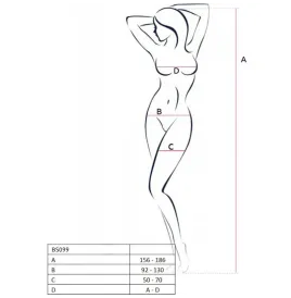 PASSION - BS099 BODYSTOCKING NOIR TAILLE UNIQUE