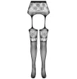 PASSION - S030 STRUMPFHOSE MIT SCHWARZEM GARTER, EINE GRÖSSE