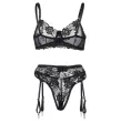 SUBBLIME - 3-TEILIGES SET BH STRING STRUMPFBAND BLUMENPRINT SCHWARZ S-M SUBBLIME - 3-TEILIGES SET BH STRING STRUMPFBAND BLUMENPRINT SCHWARZ S-M