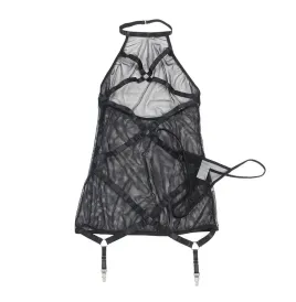 SUBLLIME - ROBE TRANSPARENTE DOS LIQUIDE NOIR S-M