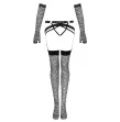 LIVCO CORSETTI FASHION - NEMALIA SET GARTER STOCKINGS GLOVES BLACK