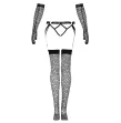 LIVCO CORSETTI FASHION - SET NEMALIA GIARRETTIERA CALZE GUANTI NERO