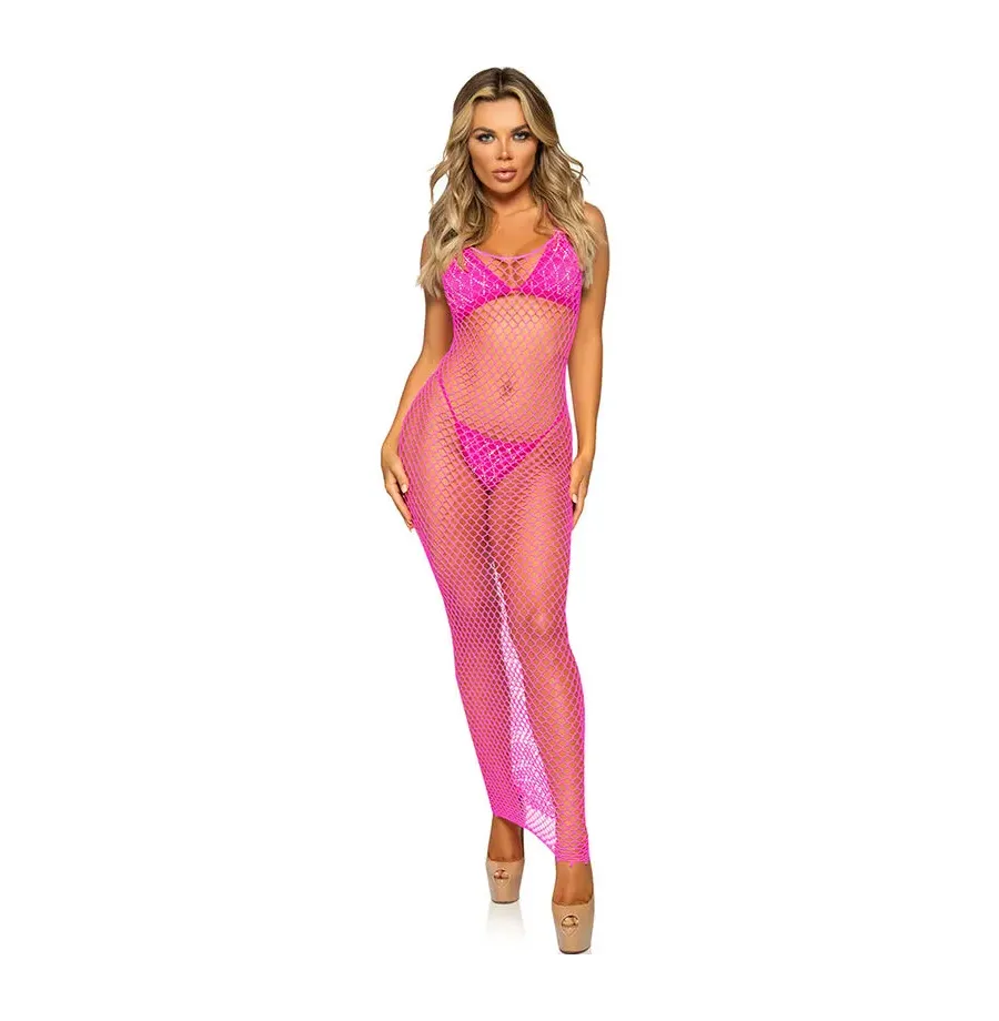 LEG AVENUE - ABITO LUNGO IN RETE FUCSIA TAGLIA UNICA LEG AVENUE - ABITO LUNGO IN RETE FUCSIA TAGLIA UNICA
