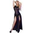 CHILIROSE - CR 4685 VESTIDO LARGO CON CAPUCHA NEGRO S CHILIROSE - CR 4685 VESTIDO LARGO CON CAPUCHA NEGRO S