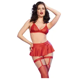 CHILIROSE - CR 4716 ENSEMBLE 3 PIÈCES ROUGE S