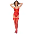 CHILIROSE - CR 4845 KORSETT UND STRÜMPFE ROT S