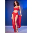 CHILIROSE - CR 4850 ROTES TOP UND LEGGINGS SET MIT GOLDENEN ACCESSOIRES S CHILIROSE - CR 4850 ROTES TOP UND LEGGINGS SET MIT GOLDENEN ACCESSOIRES S