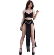 CHILIROSE - CR 4672 SCHWARZER TOP-ROCK UND TANGA MIT GOLDENEN KETTEN S CHILIROSE - CR 4672 SCHWARZER TOP-ROCK UND TANGA MIT GOLDENEN KETTEN S