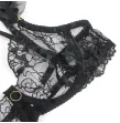 SUBBLIME - 957483 LACE BRA AND GARTER SET BLACK S-M SUBBLIME - 957483 LACE BRA AND GARTER SET BLACK S-M