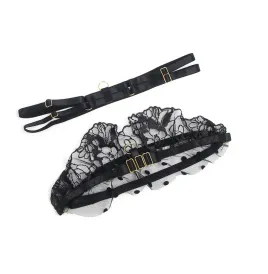 SUBBLIME - 957483 SPITZEN-BH UND STRUMPFBAND-SET SCHWARZ S-M