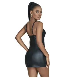 SUBBLIME - 957568 VESTIDO DE CUERO CON CREMALLERA NEGRO S-M