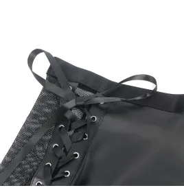 SUBBLIME - 957582 LEDER-BH UND ROCK-SET SCHWARZ S-M