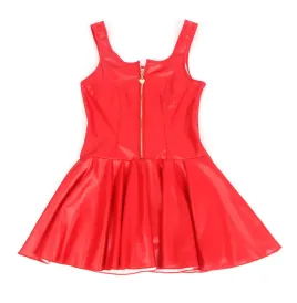 SUBBLIME - 957681 VESTIDO DE CUERO CON CREMALLERA DE CORAZÓN ROJO S-M