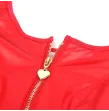 SUBBLIME - 957681 HEART ZIPPER LEATHER DRESS RED S-M SUBBLIME - 957681 HEART ZIPPER LEATHER DRESS RED S-M