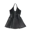SUBBLIME - 957704 VESTIDO DE CUERO CON CREMALLERA Y ENCAJE NEGRO S-M SUBBLIME - 957704 VESTIDO DE CUERO CON CREMALLERA Y ENCAJE NEGRO S-M