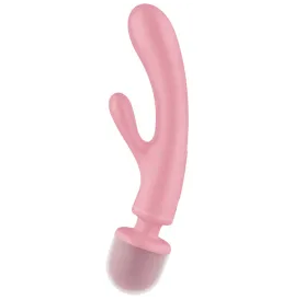 SATISFYER - TRIPLE LOVER RABBIT VIBRATOR MASSAGER PINK
