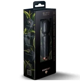 ROCKS-OFF - MINI RECHARGEABLE WAND 16 FUNCTIONS BLACK TULIP