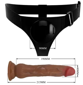 PRETTY LOVE - CULOTTE HARNAIS UNIVERSELLE KYTON AVEC GODE SQUIRTING 19 CM MULATO