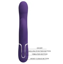 PRETTY LOVE - ZALIN RABBIT VIBRATOR PERLEN 4 IN 1 LILA