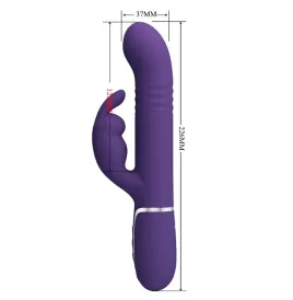 PRETTY LOVE - COALE VIBRATORE CONIGLIO CARBONE 4 EN 1 VIOLA