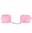 KINK - POGGIPOLSI PREMIUM RIVESTITI IN PELLICCIA ROSA CON CINTURA ROSA REGOLABILE 17-29 CM X 6 CM