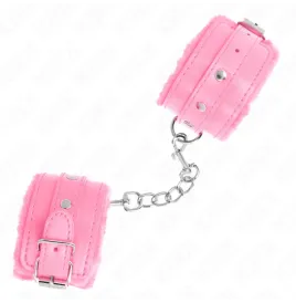 KINK - POGGIPOLSI PREMIUM RIVESTITI IN PELLICCIA ROSA CON CINTURA ROSA REGOLABILE 17-29 CM X 6 CM