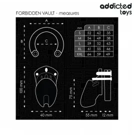 ADDICTED TOYS LOCKED - FORBIDDEN VAULT PENIS CAGE 10 CM