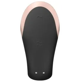 SATISFYER - DOUBLE LOVE LUXURY PARTNER VIBRATOR BLACK