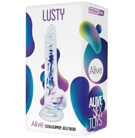 ALIVE - PÉNIS RÉALISTE LUSTY TRANSPARENT 18 CM