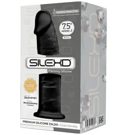 SILEXD - MODÈLE 2 PÉNIS RÉALISTE PREMIUM SILEXPAN SILICONE NOIR 19 CM