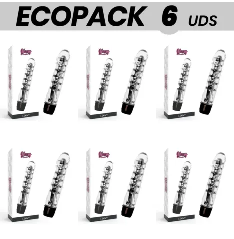 ECOPACK 6 EINHEITEN - GLOSSY LENNY VIBRATOR SCHWARZ