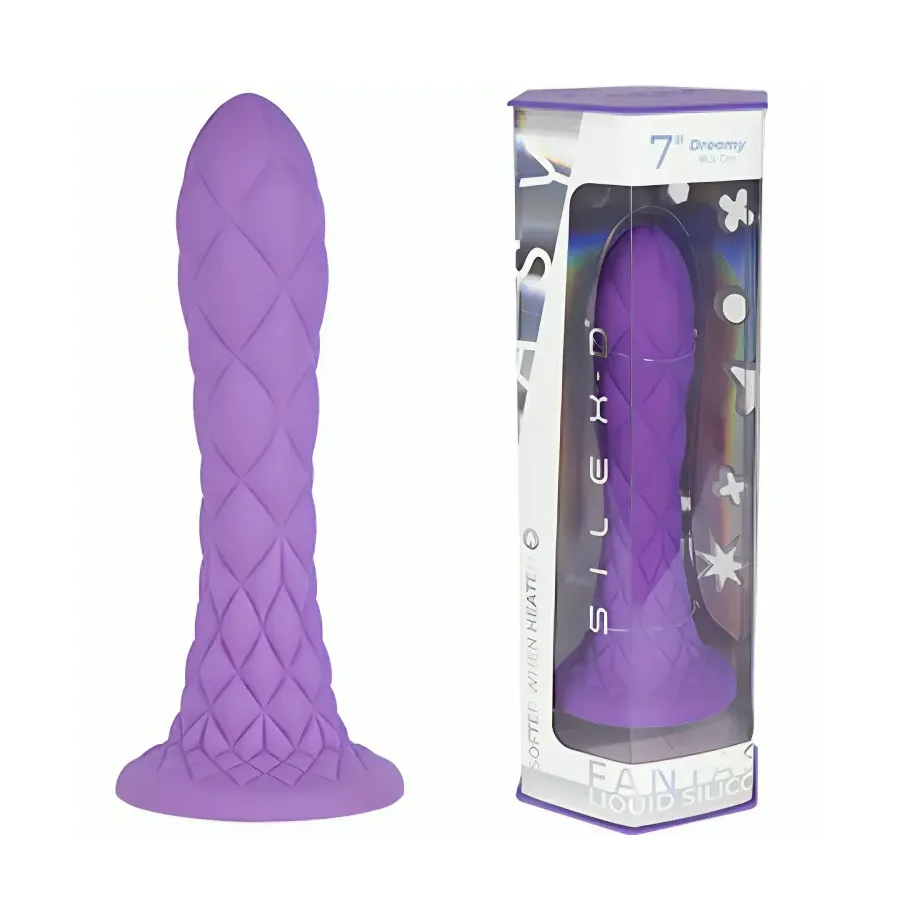 SILEXD - DREAMY DILDO FANTASY FLÜSSIGSILIKON THERMOREAKTIV VIOLETT 18,5 CM